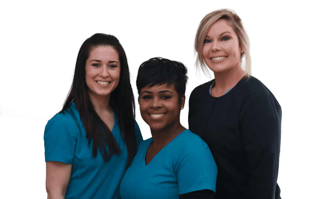Dental assisting graduates posing for a group photo