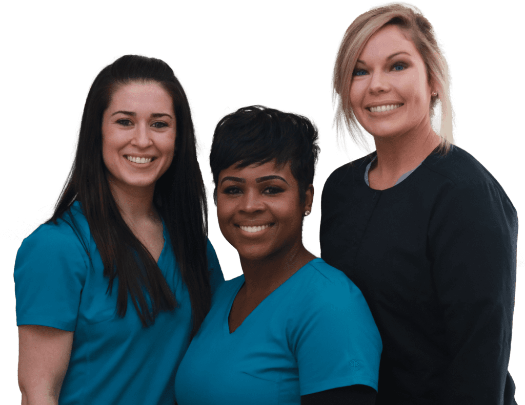 Dental assisting graduates posing for a group photo