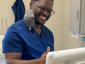 man working in dentist office